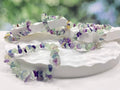 Crushed Ice-Style Green Fluorite Bracelet