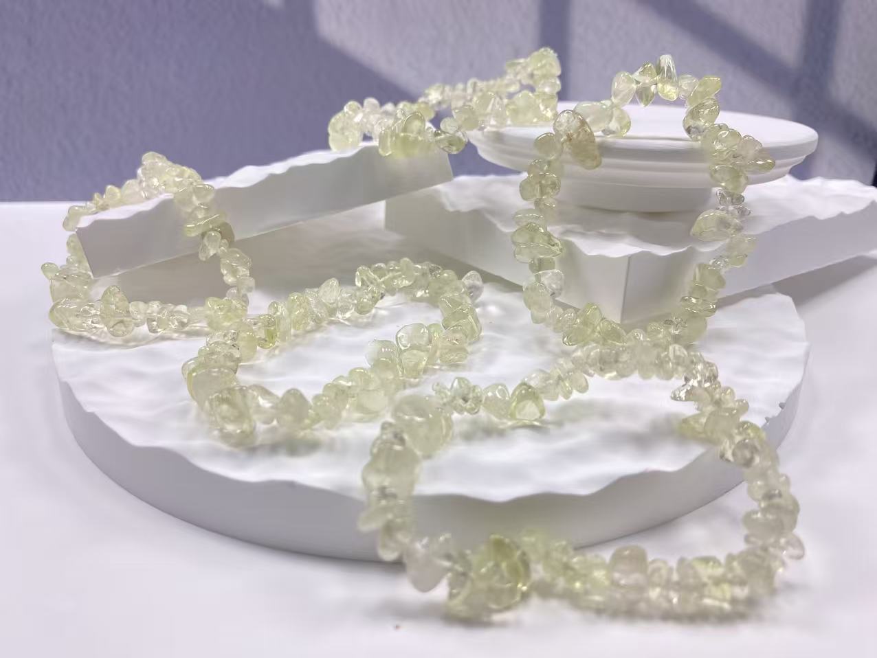 Crushed Lemon Crystal Bead Bracelet