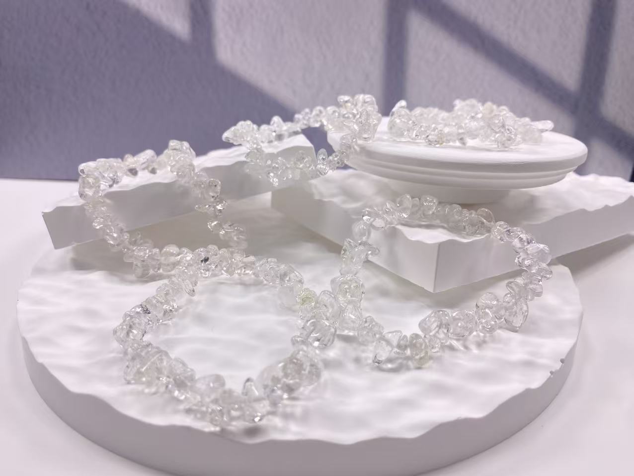 Crushed Ice-Style Clear Crystal Bracelet
