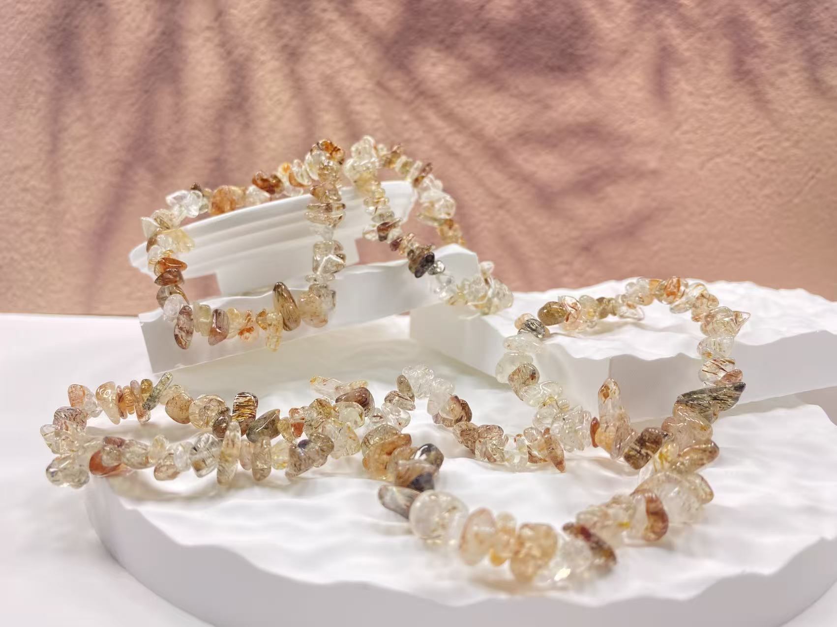 Black Gold Super Seven "Crushed Ice" Crystal Bracelet